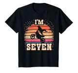 Youth Motocross 7 Year Old Birthday Boy 7th Dirt Bike Birthday T-Shirt