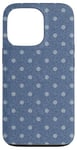 iPhone 13 Pro Cute White Polka Dot On Navy Blue Pattern Case