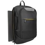 Targus Sac à dos convertible CityGear 14"-15,6" – Sac pour ordinateur portable de 14 à 16 pouces – Sac à dos polyvalent et anti-chocs avec compartiments – Noir, TCG661GL