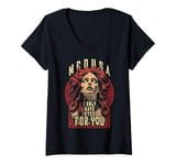 Womens Valentine's Day Medusa Woman I Only Have Eyes For You Heart V-Neck T-Shirt