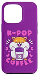 Coque pour iPhone 13 Pro Hamster, K-Pop et café, musique coréenne, mignon et enjoué