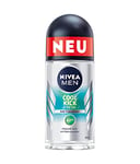 NIVEA MEN Cool Kick Fresh Déodorant roll-on (50 ml), déodorant qui protège 48 heures contre la transpiration et les odeurs corporelles, anti-transpirant avec eau de cactus et formule légère