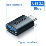 Baseus USB 3.1 OTG adaptateur Type C mâle à USB-A convertisseur pour Macbook Xiaomi Huawei Samsung 10Gbps données connecteur USBC femelle - Type USB 3.1 TypeC to USB #A