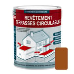 Peinture d'étanchéité imperméabilisante pour terrasse circulable, balcons, sols extérieurs, 2L5 Terre Cuite