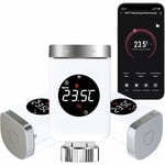 Salcar - Pack de 3 Têtes Thermostatiques Connectées TRV801W WiFi Thermostat Compatible avec Amazon Alexa & Google Assistant Tuya Programmable