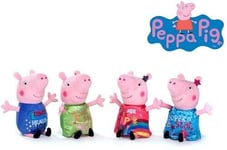 BK508	lot de 4 pcs : Peppa Pig Peluche S3 4 assortis 30cm