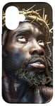 Coque pour iPhone 16 Jésus Noir, Christianisme, Église, Christ, Jésus