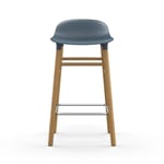 Normann Copenhagen-Form Barstol 65cm, Blå/Egetræ