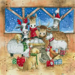 STABLE FRIENDS - Animals at manger Medici Advent Calendar 230 x 230mm