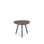 EMU - Terramare Small Coffee Table, Frame: Black, Top: Porcelain Stoneware, Emperador - Småbord & Sidobord utomhus - Alfredo Chiaramonte,Marco Marin - Svart - Metall/Sten