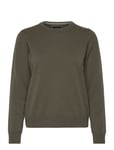 GANT Superfine Lambswool Crew Khaki Green