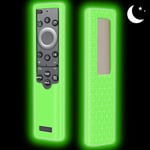 Coque Housse De Silicone Pour Telecommande Samsung Solaire Bn59-01385 Bn59-01386 Serie Bn59-01391A etui De Protection Pour Telecommande Samsung Tv 2022 Solar Remote(Glow Green)