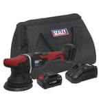 Sealey Premier SV20 Series 125mm Cordless Orbital Polisher Kit 20V 4Ah CP20VOPKI