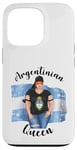 Coque pour iPhone 13 Pro Casquette de baseball pour femme avec drapeau argentin de la reine argentine