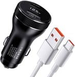 67w Chargeur De Voiture Usb Avec Câble Usb C 1m Pour Mi Turbo Charge Chargeur Auto Rapide Charge Turbo Pour Xiaomi 13 12s Ultra 12 Lite 12x, Note 12 11s 10s Pro,Mi 11 Ultra 11i,Poco F5 X5 M4[L1357]