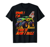 4 Year Old 4th Birthday kids Enjoy Monster Truck Car Gifts T-Shirt