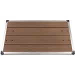 Receveur de douche extérieur Bac de douche salle de bain - wpc Inox 110x62 cm Marron BV421215