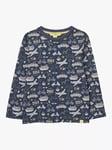 White Stuff Kids' Bon Voyage Print Jersey Top, Navy/Multi