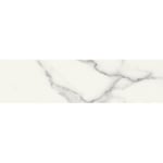 Carrelage sol / mur rectangulaire effet marbre blanc mate 6x24 cm SCULTOREA statuario vena argento miniature J477