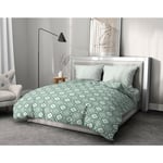 FOX TROT Parure de couette 100% coton - Vert - 220x240 cm