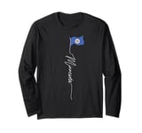 Minnesota State Flag, Minnesota Patriotic Signature Flag Long Sleeve T-Shirt