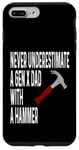 Coque pour iPhone 7 Plus/8 Plus Never Underestimate A Gen X Dad With A Hammer Humour Funny