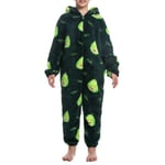 Barn Fleece En Delig Pyjamas Dragkedja Stängning Unisex Mönster Tryck Huva Onesie Sovkläder för Pojkar Flickor Type 3 140