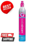 SodaStream Quick Connect 60 Litre Gas Cylinder for Sparkling Water Maker - Pink