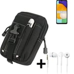 big Holster for Samsung Galaxy A13 5G + earphones pouch sleeve belt bag cover ca