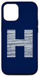 Coque pour iPhone 12/12 Pro Lettre H de l'alphabet