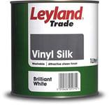 Leyland Trade Vinyl Silk Emulsion Paint - Brilliant White 1L