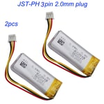 2pcs 3.8V 1000mAh Li Battery 822048 3Pin2.0 For Roku Pro Voice Remote Controller