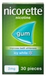 Nicorette Gum 2mg Icy White Gum - 30 Pieces