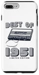 Coque pour iPhone 7 Plus/8 Plus Retro Best of 1951 Mixtape Vintage 74th Birthday Cassette