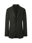 Hackett London Wool Elbow Patch Blazer, Dark Green