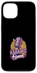 Coque pour iPhone 13 Karaoké Queen Karaoké Chanteur Microphone Karaoké