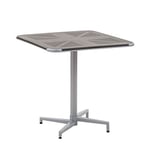 Italian Concept Life Contract Table avec Base et Plateau (Pliable) en aluminium laqué, Noir, Unique