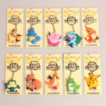 10 Magiska Baby Pet Elf Nyckelringar Pikachu Miaofrog Snorlax Sandshrew Snabb Draken Hänge 10 Pieces