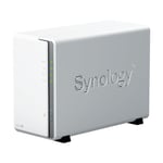 Synology DS223j Station de Disque NAS 2 Baies (Realtek RTD1619B 4 cœurs 1,7 GHz, 1 Go de RAM DDR4, 1 x RJ-45 1 GbE), 8 to avec 2 x HAT3300-4T