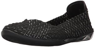 Bernie Mev Femme Catwalk Ballerines, Noir et argenté, 35.5 EU