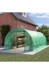 Green Outdoor Walk-in Tunnel Greenhouse with Steel Frame