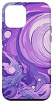 iPhone 12 mini Swirl Purple Color Illustration Pattern Abstract Art Case