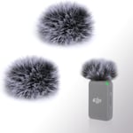 Bonnette Micro Anti Vent Adapté à DJI Mic Lavalier sans Fil, Mousse Micro en Fourrure Anti Pop Professionel Filtre en Fourrure Compatible avec DJI Mic Lavalier sans Fil (2 Pièces)