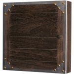 Porte-clés mural en bois style vintage 27x27x6cm marron - marron