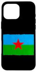 Coque pour iPhone 16 Pro Max Drapeau Romani Étoile rouge sur drapeau vert et bleu