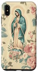 iPhone XS Max San Judas Tadeo Virgen Mary Floral Religious Case