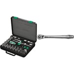 Wera 8100 SC 2 Zyklop Speed Ratchet, Sockets, Bits and Accessories Set, 1/2" Drive, 37PC, 05003645001 & 05004064001 8004 C Zyklop Metal Ratchet with Switch Lever and 1/2" Drive