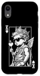 Coque pour iPhone XR Cupid Valentine King Of Hearts Card Poker Player