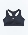 NIKE W SWOOSH SUPPORT SPORTS BRA BLACK/WHITE Dam BLACK/WHITE