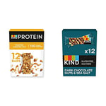 KIND® High Protein Bars, Healthy Gluten Free & Low Calorie Snacks,Toasted Caramel Nut, 12 Bars & Bars, Healthy Gluten Free & Low Calorie Snack Bars, Dark Chocolate Nuts & Sea Salt, 12 Bars